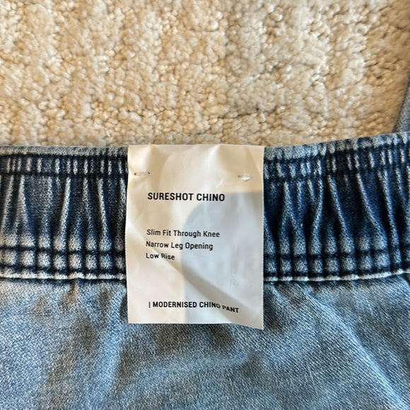 Zanerobe sureshot denim chino mid blue size 34 - Picture 4 of 5
